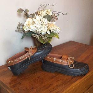 Sperry Women's Saltwater 1👁Duck BootiesTan/brown